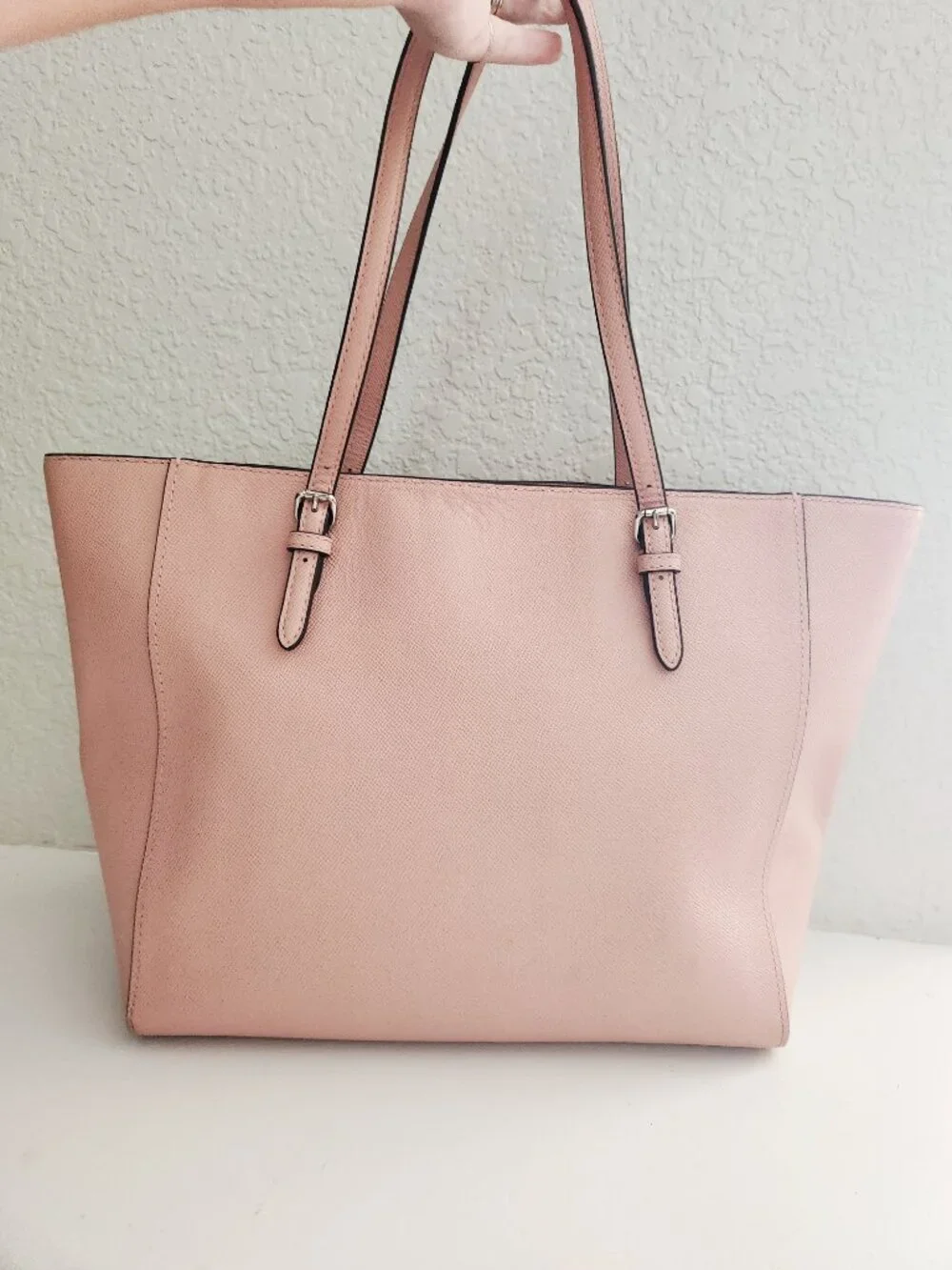 Euc Coach Turnlock Pink Leather Shoulder Bag Tote Purse - Picture 3 of 16